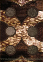 Leon Circle Design Shaggy Rug D1068