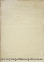 Plush Plain Shaggy Rug 3DK33 P White P. White
