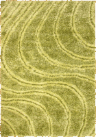 Rocky Plain Wavy Shaggy Rug 2379 Green