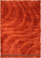 Rocky Plain Wavy Shaggy Rug 2379 Terra