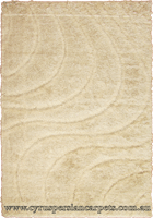 Rocky Plain Wavy Shaggy Rug 2379 Bone White