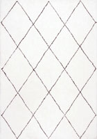 Splendor Trellis Shaggy Rugs MRC1A Natural