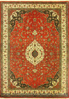 Kum Hand Knotted Medallion Silk Rug