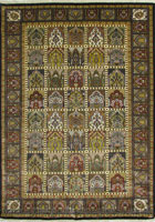 Jammu Hand Knotted Square Pattern Silky Rug
