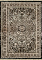 Kum Signed Medallion Hand Knotted Silk Rug