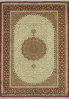 Kum Signed Medallion Hand Knotted Silk Rug