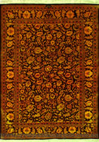 Kum Signed Oriental Hand Knotted Silk Rug