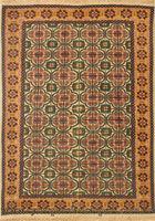 Tabriz Oriental Hand Knotted Gold & Silk Rug