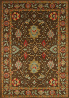Chicago Traditional Floral Rug 413A Brown L. Beige