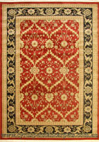Dallas Traditional Trellis Rug 7707G Red Black