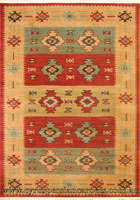 Dallas Traditional Geometric Rug 8790A Red Yellow
