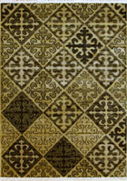 Dallas Traditional Geometric Rug 9223B Yellow Brown