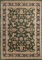 Gianni Traditional Border Rugs 500 Green Black