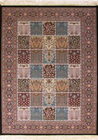 Melbourne Traditional Square Pattern Rugs 87214 D. Blue