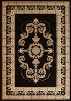 Minnesota Traditional Medallion Rug 3354A Black Black