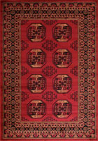 Minnesota Traditional Geometric Rug 3355A Red Black