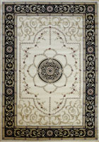 Minnesota Traditional Medallion Rug 3577A Cream Black