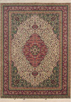 Super Istanbul Traditional Medallion Rug Bergama Beige Pink