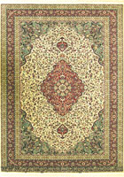 Super Istanbul Traditional Medallion Rug Bergama Beige Red