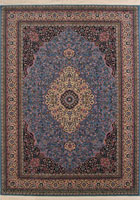 Super Istanbul Traditional Medallion Rug Bergama Sky Blue
