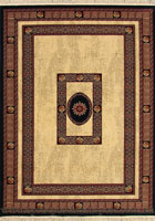 Super Istanbul Traditional Medallion Rug Elmas Beige Navy