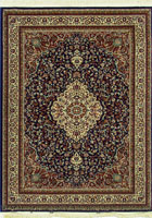 Super Istanbul Traditional Medallion Rug Bergama Navy