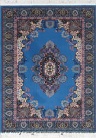 Super Istanbul Traditional Medallion Rug Noori Sky Blue