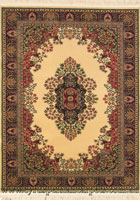 Super Istanbul Traditional Medallion Rug Noori Beige Red