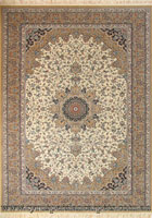 Tehran Traditional Medallion Rug 750201 Cream