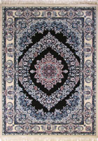 Tehran Traditional Medallion Rug 75372 D. Blue