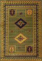 Classic Treasure Traditional Geometric Rug UBL2A Green