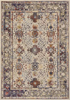 Las Vegas Traditional Border Rugs 13102 Cotton Silver