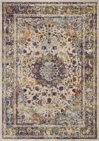 Las Vegas Traditional Medallion Rugs 3544F Cotton N Blue