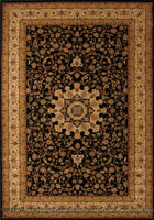 Venetian Traditional Medallion Rug 7515A Black