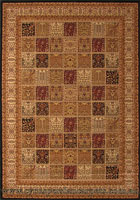Venetian Traditional Square Pattern Rug 8569A Black