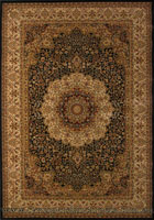 Venetian Traditional Floral Medallion Rug 8582A Black