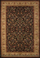 Venetian Traditional Oriental Floral Rug 8595A Black