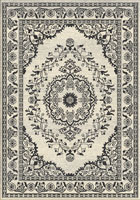 Vintage Traditional Floral Rug 0HB93 Cotton Charcoal
