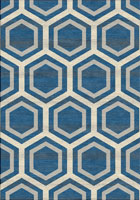Vintage Geometric Modern Rugs BF253 4246 Blue Silver EV