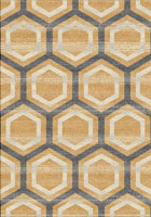 Vintage Geometric Modern Rugs BF253 4246 Yellow Cotton