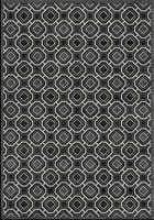 Vintage Geometric Modern Rugs HB282 Charcoal Silver EV