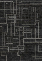 Vintage Abstract Modern Rugs HB298 Charcoal Cotton