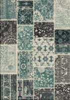 Vintage Patchwork Floral Rug HB318 Cotton Turkuaz
