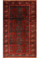 Baluch Hand Knotted Wool Rug (Size 297 x 126cm)