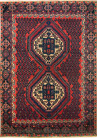 Afshar Hand Knotted Medallion Wool Rug