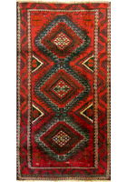 Baluch Hand Knotted Geometric Wool Rug