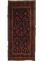 Baluch Hand Knotted Geometric Wool Rug
