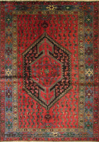 Hamedan Hand Knotted Wool Rug (Size 230 x 145cm)