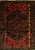 Hamedan Hand Knotted Medallion Wool Rug
