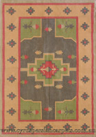 Indian Hand Woven Medallion Wool Kilim
